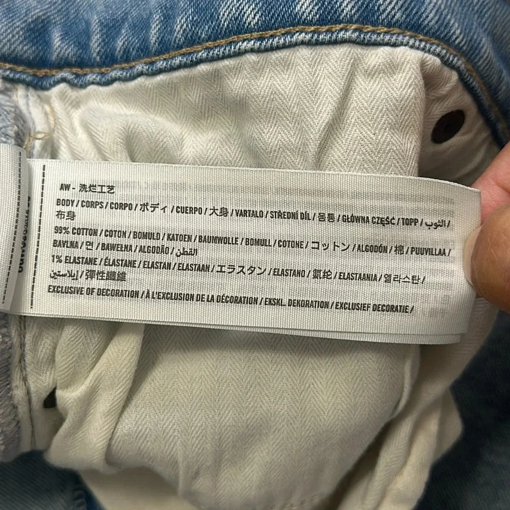 Abercrombie & Fitch Jeans The 90s Straight Ultra High Rise‎ Distressed Denim 34